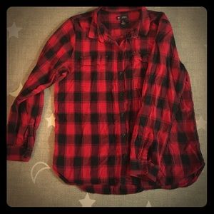 Gap Red plaid button down
